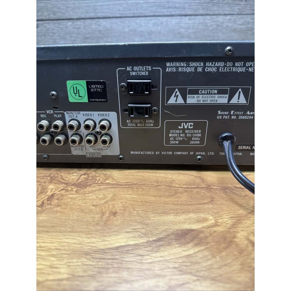 JVC RX-5V Computer Controlled Receiver FM/AM Dynamic Super A Works NO REMOTE - Picture 10 of 12